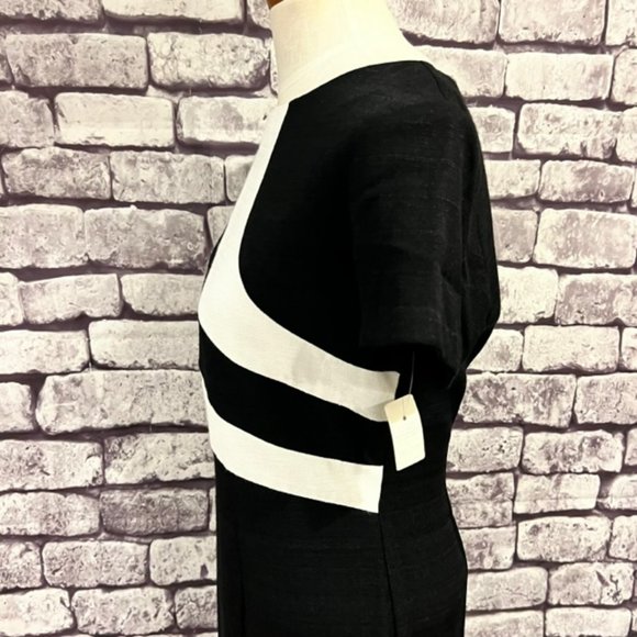 MENU NWT Vintage Black & White Short Sleeve Dress Size 8 - Picture 5 of 10